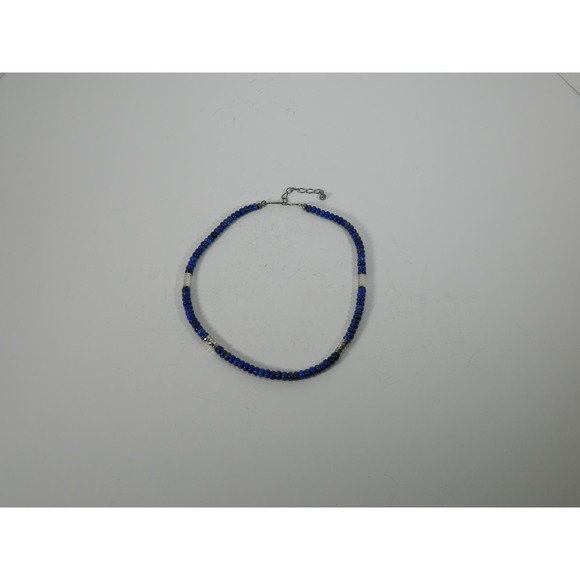 Jay King Mine Fines Lapis and Sterling Bead Necklace 925 HSN - Picture 5 of 8